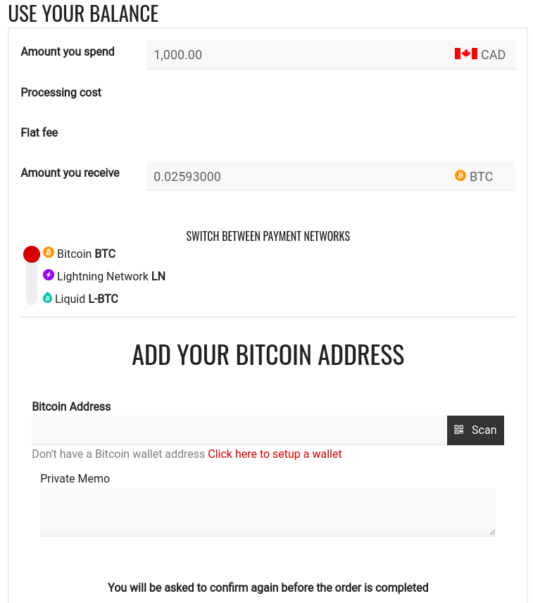 Acheter du Bitcoin sans KYC au Canada avec Bull Bitcoin